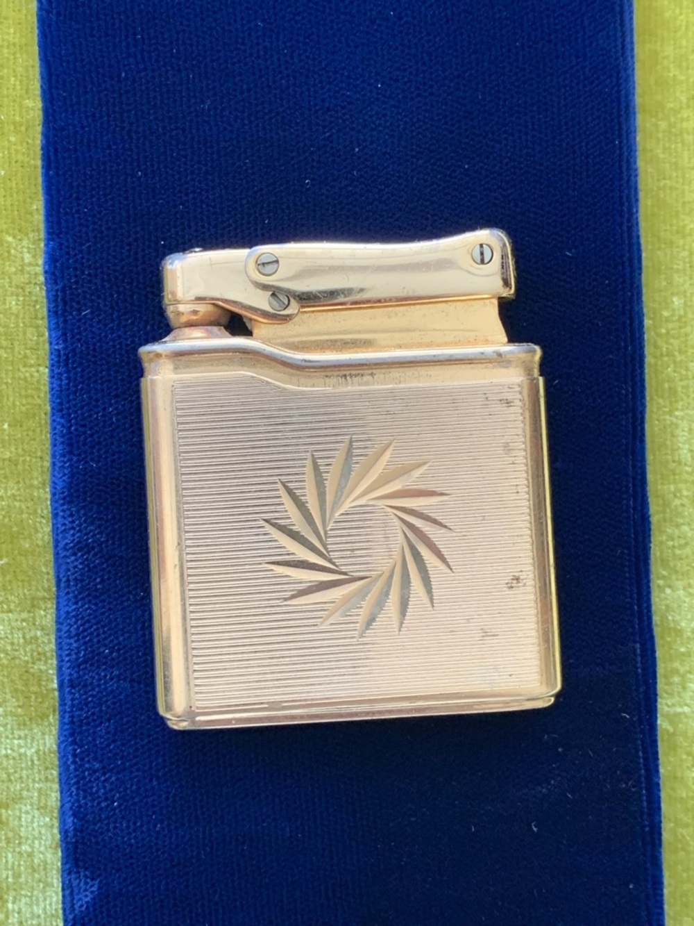Vintage Colibri Gold Plated Men’s Pocket Lighter Made in Germany